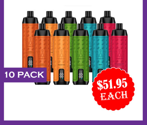 ALFAKHER CROWN BAR - 15000 PUFFS - 10 PACK