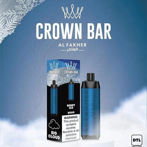 ALFAKHER CROWN BAR BERRY ICE - 8000 PUFFS