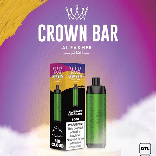 ALFAKHER CROWN BAR BLUE RAZZ LEMONADE - 8000 PUFFS