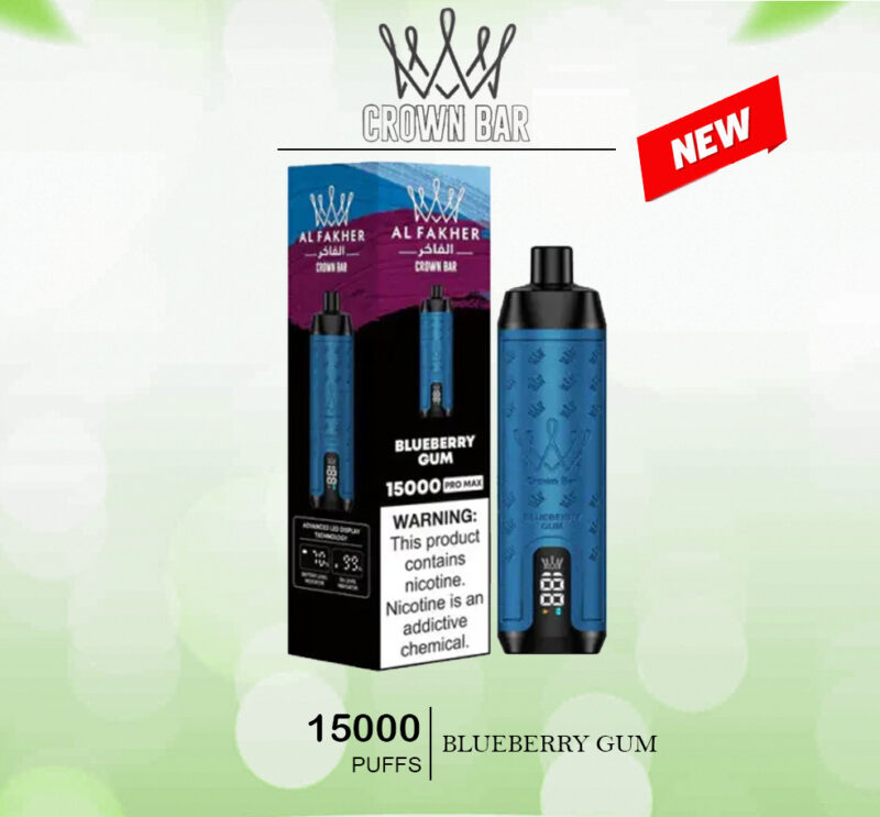ALFAKHER CROWN BAR - BLUEBERRY GUM - 15000 PUFFS