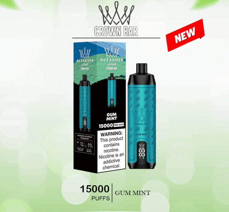 ALFAKHER CROWN BAR - GUM MINT - 15000 PUFFS ALFAKHER CROWN BAR - GUM MINT - 15000 PUFFS