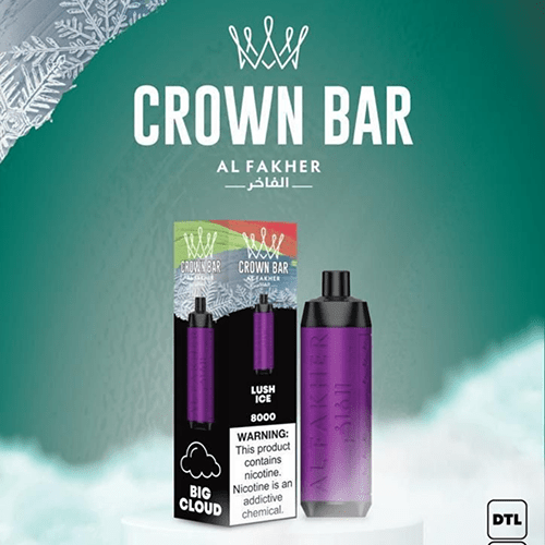 ALFAKHER CROWN BAR LUSH ICE - 8000 PUFFS ALFAKHER CROWN BAR LUSH ICE - 8000 PUFFS