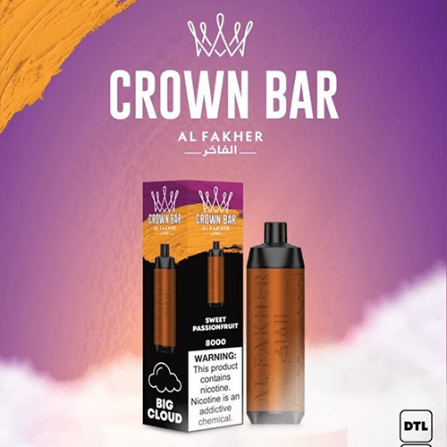 ALFAKHER CROWN BAR SWEET PASSIONFRUIT - 8000 PUFFS ALFAKHER CROWN BAR SWEET PASSIONFRUIT - 8000 PUFFS