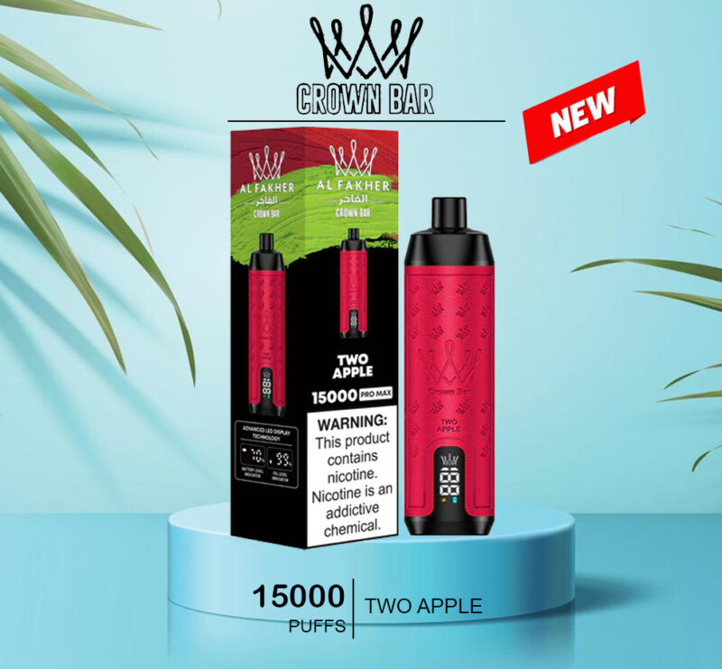 ALFAKHER CROWN BAR - TWO APPLE - 15000 PUFFS ALFAKHER CROWN BAR - TWO APPLE - 15000 PUFFS