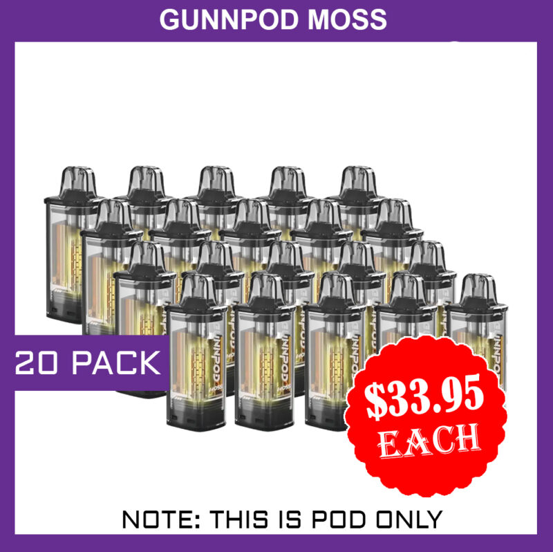 GUNNPOD MOSS - 20 PACK - 8000 PUFFS - POD ONLY