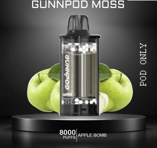 GUNNPOD MOSS - APPLE BOMB - 8000 PUFFS - POD ONLY