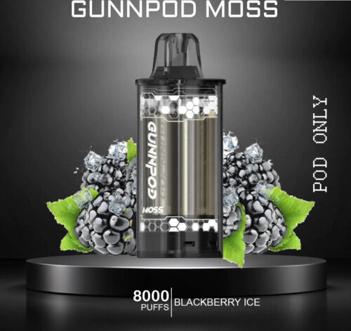 GUNNPOD MOSS - BLACKBERRY ICE- 8000 PUFFS - POD ONLY