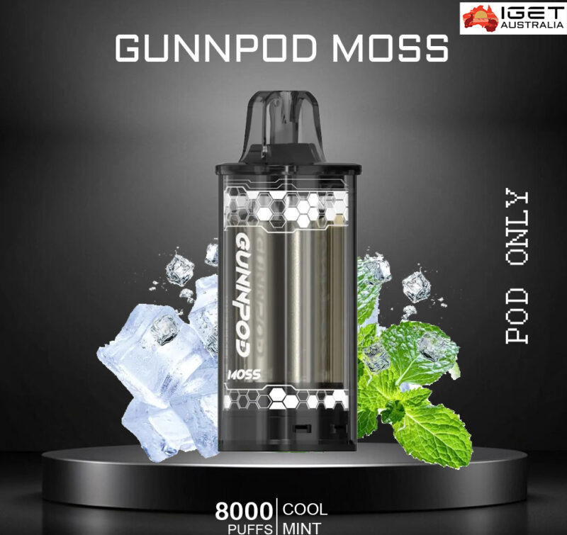GUNNPOD MOSS - COOL MINT - 8000 PUFFS - POD ONLY