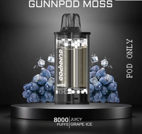 GUNNPOD MOSS - JUICY GRAPE ICE - 8000 PUFFS - POD ONLY GUNNPOD MOSS - JUICY GRAPE ICE - 8000 PUFFS - POD ONLY