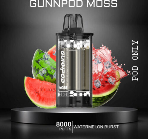 GUNNPOD MOSS - WATERMELON BURST - 8000 PUFFS - POD ONLY