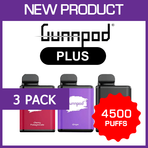 GUNNPOD PLUS – 4500 PUFFS – 3 PACK GUNNPOD PLUS – 4500 PUFFS – 3 PACK