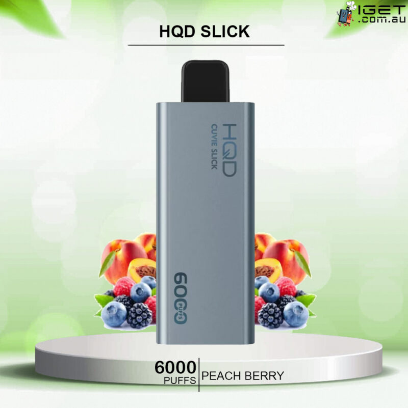 HQD SLICK PEACH BERRY - 6000 PUFFS