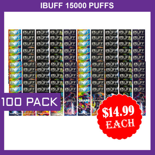 IBUFF SHISHA 15000 PUFFS - 100 PACK