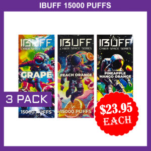 IBUFF SHISHA 15000 PUFFS - 3 PACK