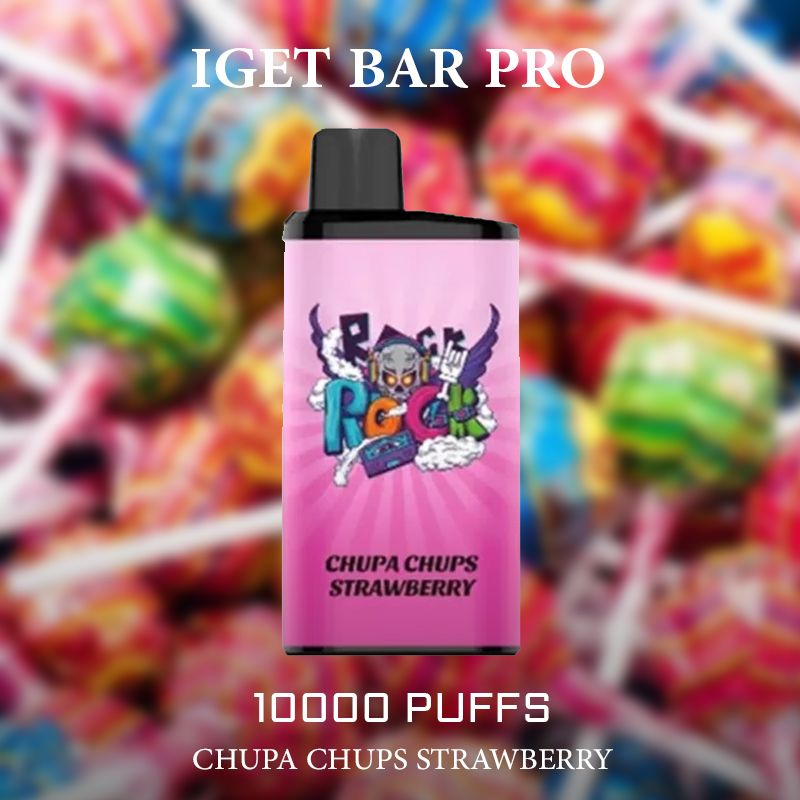 IGET BAR PRO CHUPA CHUPS STRAWBERRY - 10000 PUFFS