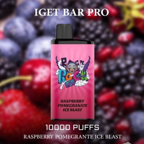 IGET BAR PRO RASPBERRY POMEGRANTE ICE BLAST - 10000 PUFFS