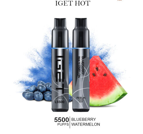 IGET HOT BLUEBERRY WATERMELON – 5500 PUFFSslick