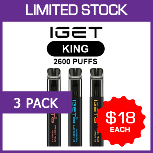IGET KING – 2600 PUFFS – 3 PACKIGET KING – 2600 PUFFS – 3 PACK