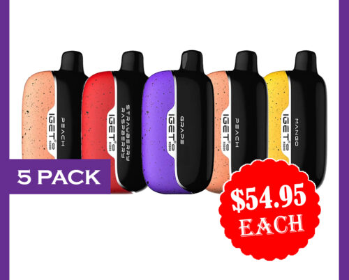 IGET MOON 5000 PUFFS - 5 PACK