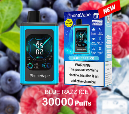 JNR PhoneVape BLUE RAZZ ICE - 30000 PUFFS
