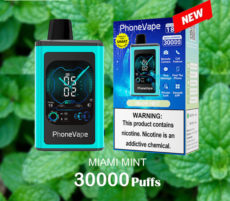 JNR PhoneVape MIAMI MINT - 30000 PUFFS