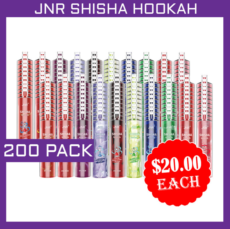 JNR SHISHA HOOKAH - 12000 PUFFS - 200 PACK