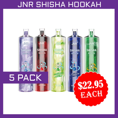 JNR SHISHA HOOKAH - 12000 PUFFS - 5 PACK