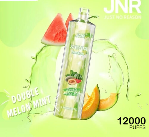 JNR SHISHA HOOKAH - DOUBLE MELON MINT - 12000 PUFFS