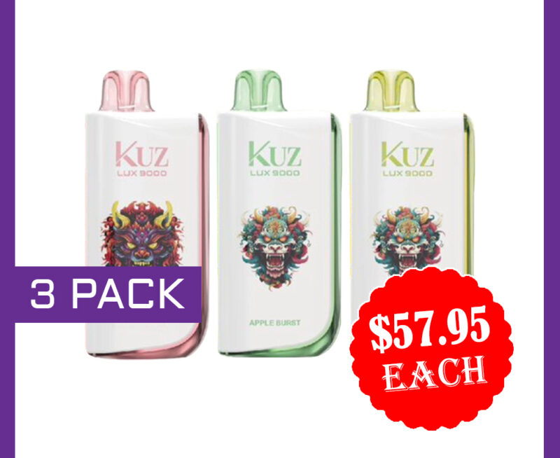 KUZ LUX 9000 PUFFS - 3 PACK