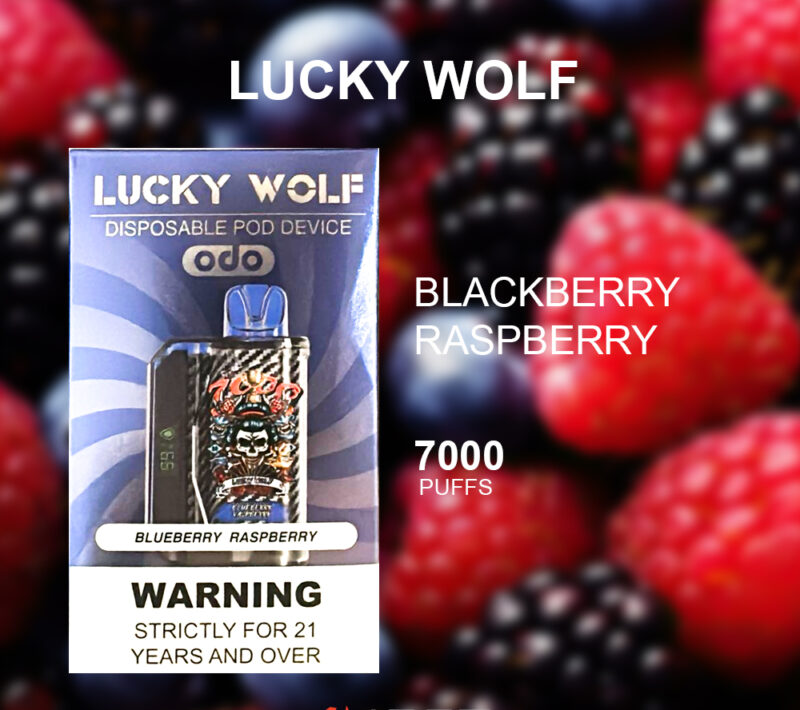LUCKY WOLF BLUEBERRY RASPBERRY - 7000 PUFFS