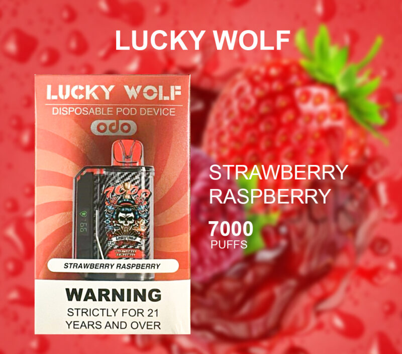 LUCKY WOLF STRAWBERRY RASPBERRY - 7000 PUFFS