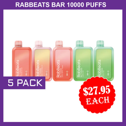 RABBEATS 10000 PUFFS - 5 PACK