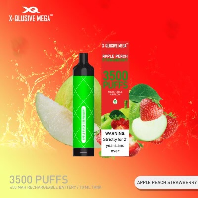 X-QLUSIVE MEGA APPLE PEACH STRAWBERRY – 3500 PUFFS | IGET Australia