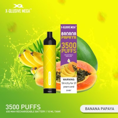X-QLUSIVE MEGA BANANA PAPAYA – 3500 PUFFS | IGET Australia