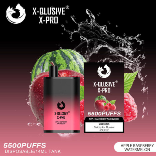 X-QLUSIVE X-PRO APPLE RASPBERRY WATERMELON – 5500 PUFFS